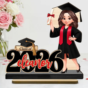 Plaque en bois personnalisée à deux couches 2D pour la promotion 2026 – Cadeau de remise de diplôme avec nom imprimé – Décoration de bureau et souvenir - Product Image 5