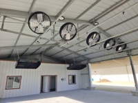 Ventilateur transversal industriel 45 pouces à faible bruit pour la circulation de l'air, idéal pour le refroidissement des étables, des fermes laitières, de la volaille et des élevages.