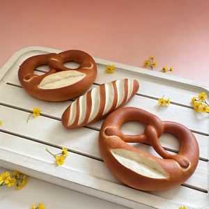 13cm Small Cute Plastic Bread Model Eco-Friendly Wall Mounted Food Replica <b>Memorial</b> <b>Gift</b> Bakers Adorable Kitchen Decoration - Product Image 2