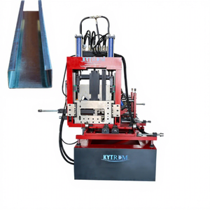 Machine <span class=keywords><strong>de</strong></span> formage <span class=keywords><strong>de</strong></span> poutrelles CZ entièrement automatique - Vitesse <span class=keywords><strong>de</strong></span> formage <span class=keywords><strong>de</strong></span> 30 m/min - Profil C/Z interchangeable, épaisseur <span class=keywords><strong>de</strong></span> matériau <span class=keywords><strong>de</strong></span> 1 à 3 mm - Product Image 1