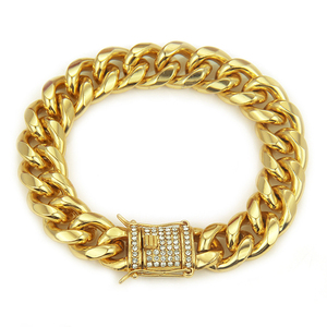 Helado collar de gargantilla de oro hielo cubano <span class=keywords><strong>Franco</strong></span> collar de cadena - Product Image 3