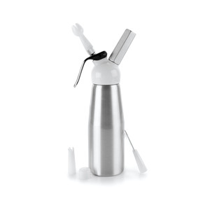 Dispenser per panna montata Siphon White in acciaio inossidabile da 500 ml per uso in cucina - Product Image 1