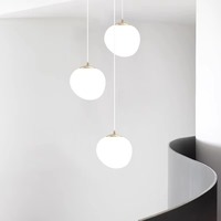 Lampe à suspension boule de verre moderne Décoration d'éclairage à la maison Abat-jour en verre élégant pour salle à manger Chambre Escaliers Lustres Lumières