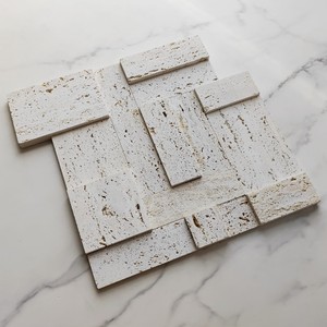 <span class=keywords><strong>Mosaico</strong></span> <span class=keywords><strong>in</strong></span> <span class=keywords><strong>pietra</strong></span> <span class=keywords><strong>naturale</strong></span> con <span class=keywords><strong>mosaico</strong></span> quadrato <span class=keywords><strong>in</strong></span> marmo travertino Beige 3D per mattonelle Backsplash - Product Image 5