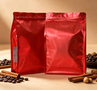 MOQ 5000 pièces Sacs en Mylar noir mat en plastique, pochettes verticales en aluminium avec fermeture éclair pour snacks et aliments, avec fenêtre transparente