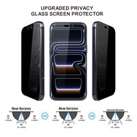 Nouveau Protecteur d'écran en Verre Trempé Anti-Espion 2.5D 9H pour iPhone 17 16 15 14 Pro Max