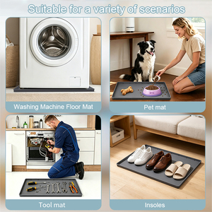Protector de Silicona para Cocina y Baño, Tapete Protector Bajo Fregadero con Orificio de Drenaje para Goteos, Fugas y Derrames, para Gabinetes y Muebles - Product Image 3