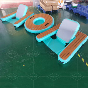 インフレータブルPVCドロップステッチフロートいかだ寝椅子プールフロートラウンジャーシービーチウォーターソファハンモックフローティングラウンジチェア - Product Image 4