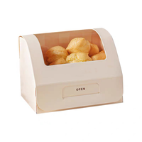 Boîte d'emballage personnalisable et recyclable pour gâteaux et tartelettes, avec gaufrage, pour desserts et cadeaux, avec fenêtre