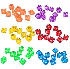 Dados Poliédricos Acrílicos de Alta Calidad con Logotipo Personalizado, 16mm, 0-9, 10 Caras, D10, Transparentes, para Juegos de Mesa DnD - Product Image 3