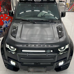 Nouveau kit carrosserie en fibre de carbone sèche noir brillant pour Defender 2020-2024 Série U, comprenant cache-roue, pare-chocs avant et lame aérodynamique - Product Image 3