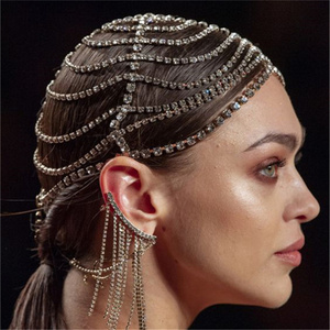 Tocado de Danza del Vientre con Cuentas de Cristal Estilo <span class=keywords><strong>Cleopatra</strong></span> para Mujer, Accesorio para el Cabello para Fiestas, Bodas y Espectáculos - Product Image 2