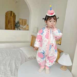 Grand Sac de Couchage d'Hiver Doux et Durable pour Enfants avec Motif Dinosaure Licorne Luminescent, Boutons, pour Bébé - Product Image 3