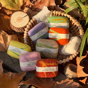Jabón Artesanal de Fieltro de Lana, Exfoliante Natural, para Limpieza Corporal, Jabón Artesanal para Spa y Regalo, Ecológico, Sin Desperdicio - Product Image 4