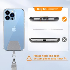 Paquete de 2 Correas Universales Ajustables para Teléfono Celular con Parches, Compatibles con <span class=keywords><strong>iPhone</strong></span> y Teléfonos Inteligentes Android, Negro y Gris - Product Image 2