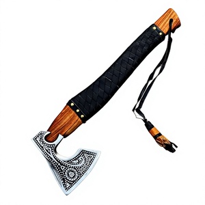 Hacha OEM personalizada con cabeza de acero forjado y mango de madera liso para acampar al aire libre, hacha para cortar leña en venta - Product Image 3
