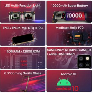 Teléfono Inteligente Robusto <span class=keywords><strong>DOOGEE</strong></span> <span class=keywords><strong>S88</strong></span> <span class=keywords><strong>Plus</strong></span> de 6.3 Pulgadas, Cámara Principal de 48MP, 8GB de RAM, 128GB de ROM, IP68/IP69K, Sistema Operativo Android 10, Versión Global - Product Image 6