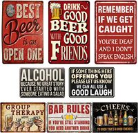 Vintage 30x20cm métal étain signes rétro mur Art fer affiches bière thème café Bar décor à la maison métal artisanat