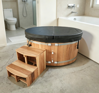 Baignoire de trempage à froid en bois de cèdre rouge, ensemble complet avec système de refroidissement rapide, stock disponible en entrepôt local de Californie, États-Unis