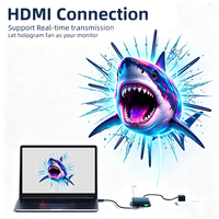Ventilateur holographique portable HDMI150, projecteur holographique LED à commande par application, pour publicité commerciale en intérieur