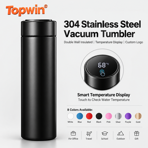 Termo Inteligente de 500 ml, Botella de Agua de Acero Inoxidable, Taza de Viaje con Pantalla de Temperatura, Taza de Café Aislada al Vacío, Regalo de Navidad - Product Image 1