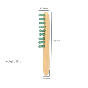 Masseur de cuir chevelu en bois de cristal naturel à usage domestique à la mode, antistatique, peigne de massage portable, produit de massage pour les cheveux, <span class=keywords><strong>bienfaits</strong></span> pour la tête - Product Image 4