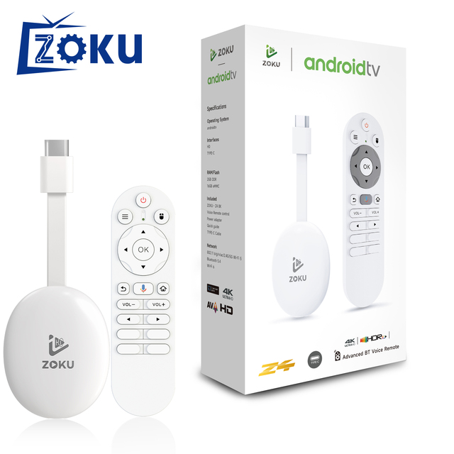 Z4 Android Tv Box H618 Chipset ram Rom 2+16GB Wholesale Price Ai Set Top Box Zoku Tv Stick 4k 8k Voice Remote Control Tv Dongle