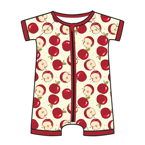 Personnalisé <span class=keywords><strong>Surf</strong></span> Plage Motif Infantile Combinaisons Vêtements Pyjamas Bio Bambou Viscose Bébé À Manches Courtes Barboteuses Filles Pyjamas - Product Image 1