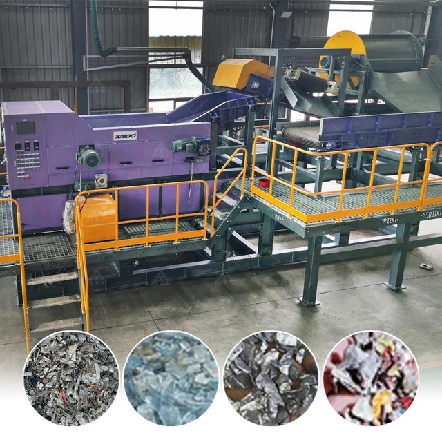 Scrap Iron Steel Car Shredder Metal Recycling Line Scrap Sorting Magnetic Separator Non-Ferrous Metal Eddy Current Separator