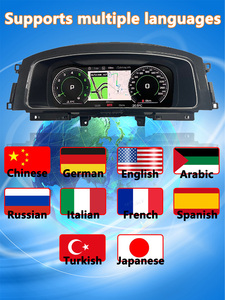 Tableau de bord de voiture <span class=keywords><strong>Compteur</strong></span> de vitesse numérique pour Volkswagen <span class=keywords><strong>Golf</strong></span> 7R <span class=keywords><strong>Golf</strong></span> <span class=keywords><strong>7</strong></span> MK7 GTi Passat B8 VW CC Linux - Product Image 5