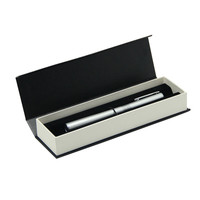 Benutzer definierte Luxus starre schwarze Briefpapier Box Papier magnetische Single Pen Geschenk verpackungen Boxen
