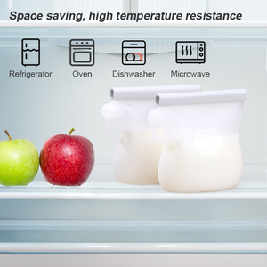 Récipient réutilisable anti-fuite pour aliments frais Sacs de <span class=keywords><strong>congélation</strong></span> pour le stockage du <span class=keywords><strong>lait</strong></span> <span class=keywords><strong>maternel</strong></span> en silicone de qualité alimentaire sans Bpa - Product Image 6