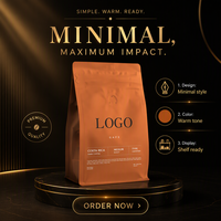 Sacs d'emballage PE à fond carré, refermables, anti-odeur, anti-humidité, avec logo personnalisé, pour protéines en poudre, grains de café