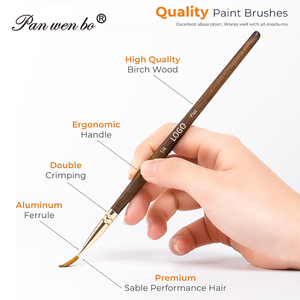 Panwenbo – Lot de 6 pinceaux de voyage pour artistes débutants, en poils de Kolinsky, professionnels et performants - Product Image 3