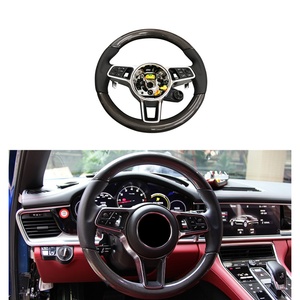 Volant de direction en fibre de carbone pour Cayenne Panamera 971, ensemble de commande de volant, modification et mise à niveau de voiture 9Y0 2017-2023 - Product Image 1
