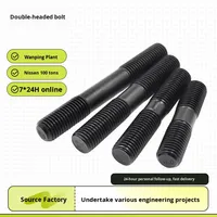 8.8 Grade High Strength Anodized Finish Double-end Screw Rod Fine Thread Right/Left Hand Bolt Stud Lengthened Screw China bolts