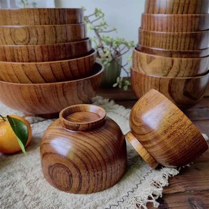 Bol en bois pour servir la <span class=keywords><strong>salade</strong></span>, la soupe, les fruits, idéal pour les mariages et les fêtes - Product Image 1