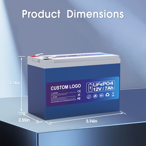 LiFePO4 Prismatic <span class=keywords><strong>12V</strong></span> 7AH LiFePO4 Batería de litio BMS incorporado 5000 + Ciclos Batería de almacenamiento de energía recargable - Product Image 5