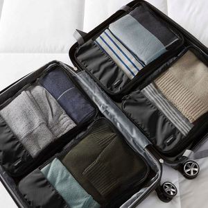 Sac personnalisé avec logo, best-seller de l'usine BSCI, 4 ensembles de cubes de rangement avec panneau supérieur en maille pour la ventilation et double fermeture éclair - Product Image 2