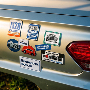 Autocollants de voiture magnétiques décoratifs réfléchissants résistants aux UV personnalisés autocollants de voiture réutilisables réutilisables à faible quantité minimale de commande - Product Image 5