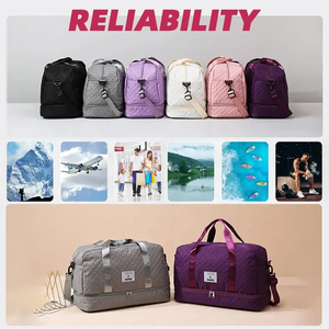 Borsa da Viaggio Impermeabile Unisex con <span class=keywords><strong>Chiusura</strong></span> a Cerniera e Motivo Geometrico alla Moda, Personalizzabile con Logo, in Tessuto Oxford - Product Image 2