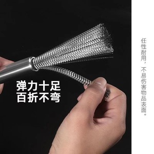 Stainless Steel Pot Scrubber With Handle Steel Wire Durable Kitchen Cleaning Brush - Product Image 5