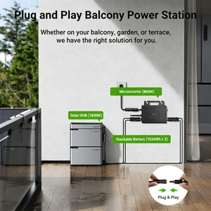 Sistema de Almacenamiento de Energía <span class=keywords><strong>con</strong></span> Batería de Litio, Kit Solar Fotovoltaico Monocristalino para Balcón <span class=keywords><strong>con</strong></span> Inversor de Onda Sinusoidal Pura - Product Image 3