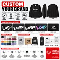 T-shirt à manches longues et col rond pour homme, personnalisable avec logo, style streetwear oversize, fabricant OEM ODM, fournisseur en gros pour marques