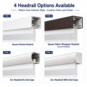Zebra Shades Cordless Day <strong>Night</strong> <strong>Blinds</strong> Dark Olive Brown Square Headrail Light Filtering Privacy Control Custom Every Day - Product Image 3