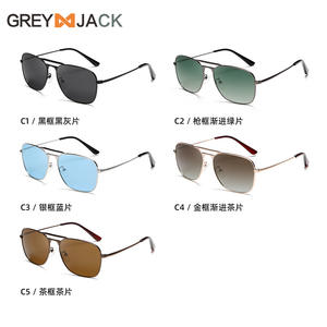 Gafas de Sol Polarizadas para Hombre Grey Jack, Marco de Acero Inoxidable de 58 mm, Protección UV400, Gafas para Conducir y Pescar - Product Image 3