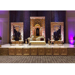 Marco trasero tradicional Jharokha para escenario de boda, marcos de fibra de escenario de boda con estilo, Marco Jharokha de boda con tema Rajwada - Product Image 1