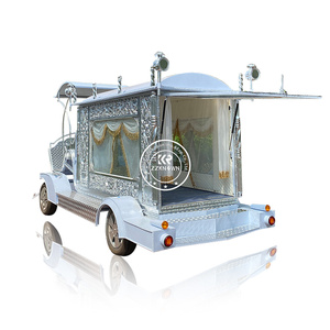 Cercueil funéraire de style européen OEM, couleur personnalisée, charrette funéraire tirée par des chevaux, cadre en acier Q235B, voiture classique, fournitures funéraires - Product Image 3