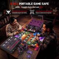 Boîte de rangement pour cartes TCG, grande capacité modulaire 9-en-1, pour plusieurs joueurs, avec dés, adaptée aux jeux de cartes