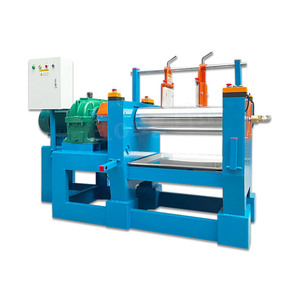 เครื่องผสมยางแบบเปิด ระบบควบคุมด้วย PLC และระบบควบคุมอุณหภูมิที่แม่นยำ เครื่องผสมแบบลูกกลิ้งสองลูกกลิ้งแบบเปิด - Product Image 1